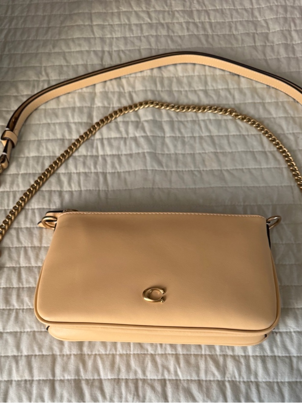 Coach Audrey Leather Crossbody in vanilla with Gold Hardware - Picture 2 of 9